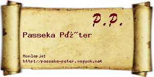 Passeka Péter névjegykártya